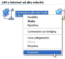 rete dinamica dhcp windows XP