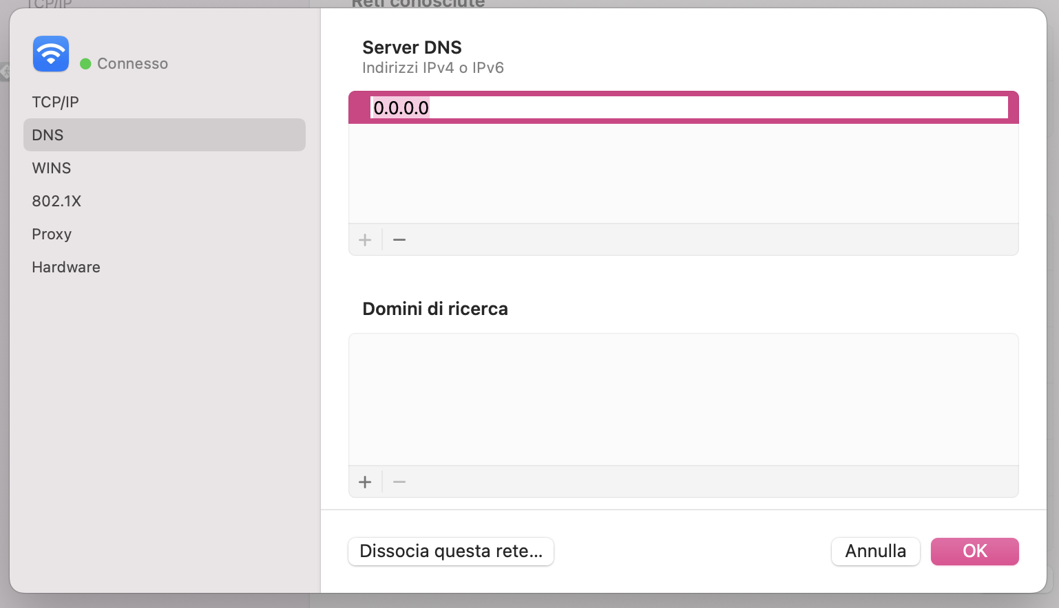 server DNS macOS