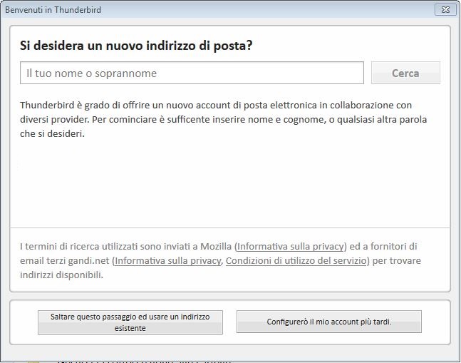 configurare email thunderbird