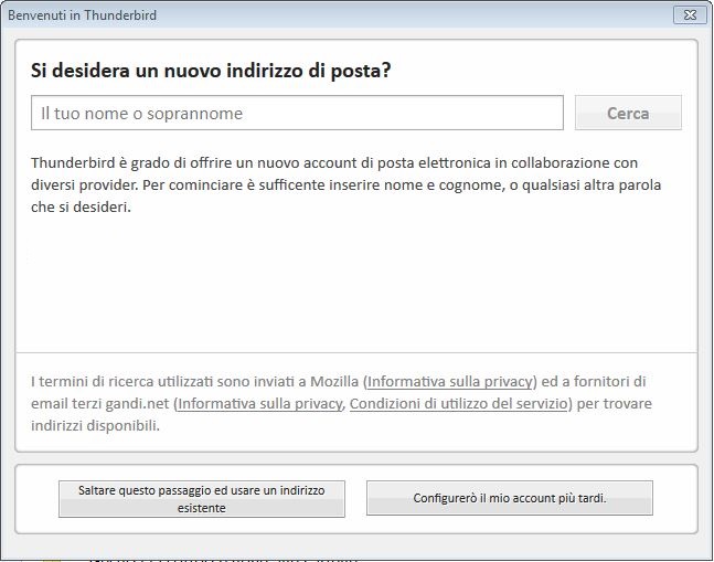 configurare email thunderbird