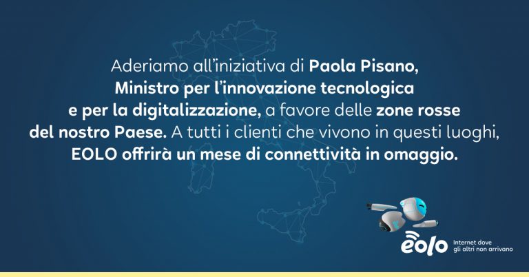 Covid-19: connettività ultrabrodband gratis per i clienti nelle zone rosse