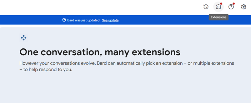funzionalità extensions Google Bard