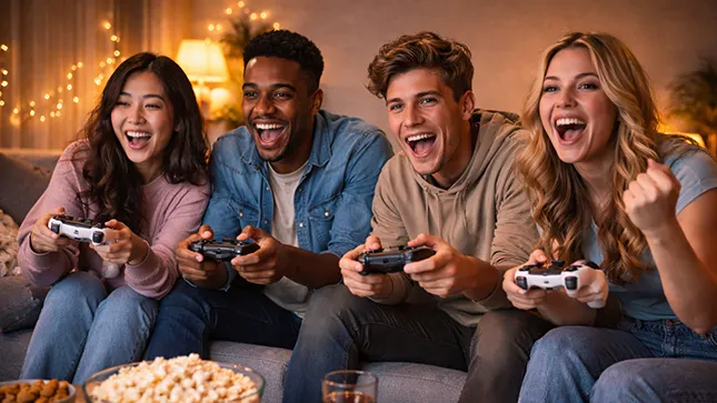 gruppo di ragazzi giocano gruppo di ragazzi giocano