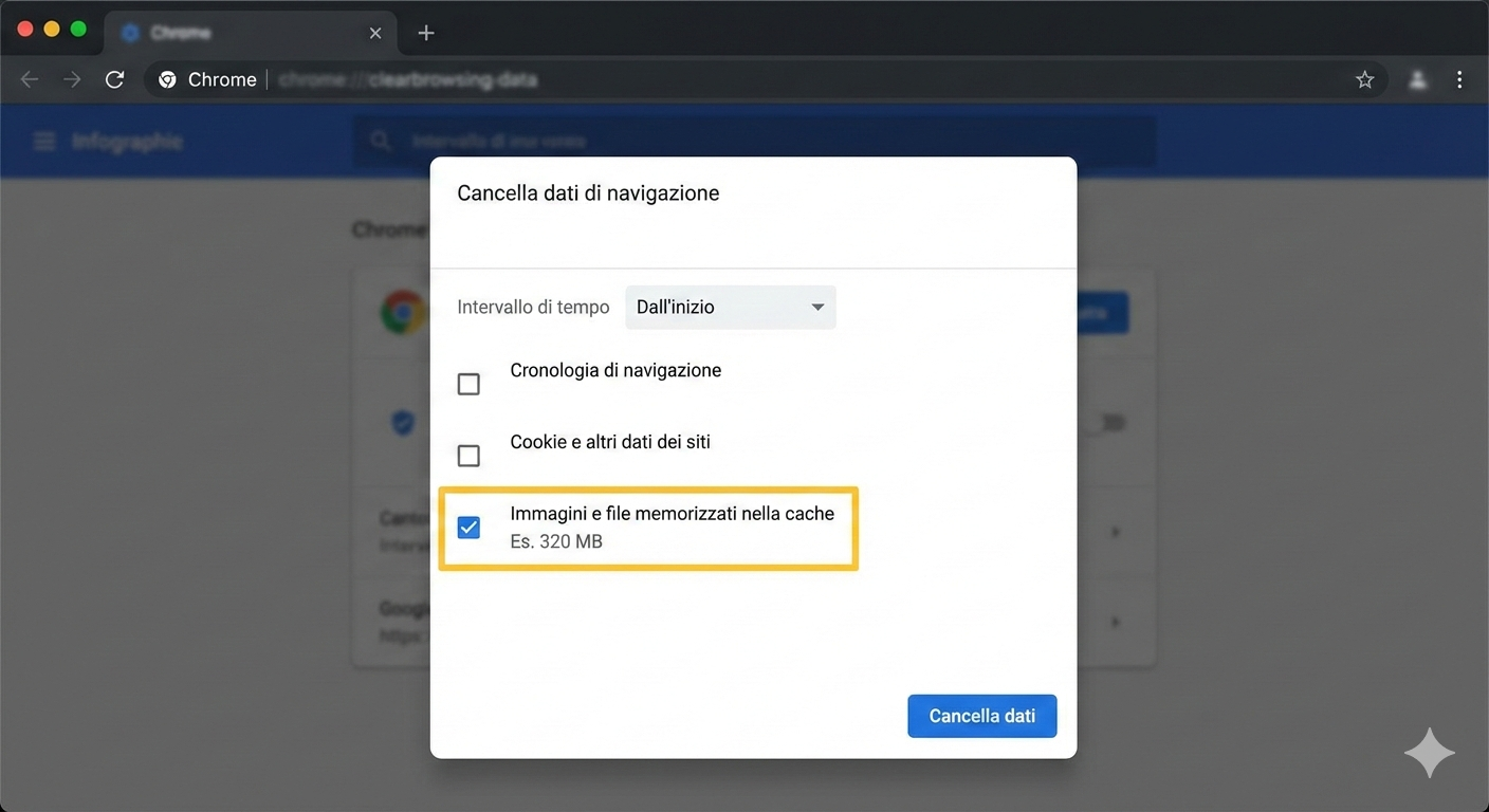 pulire cache pulire cache