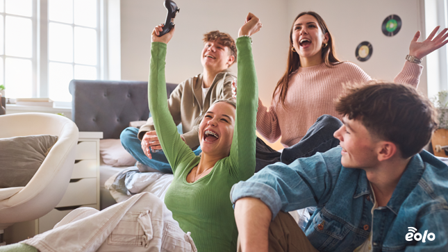 gruppo di amici gaming