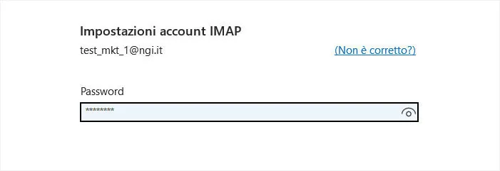 Impostazioni account IMAP Outlook