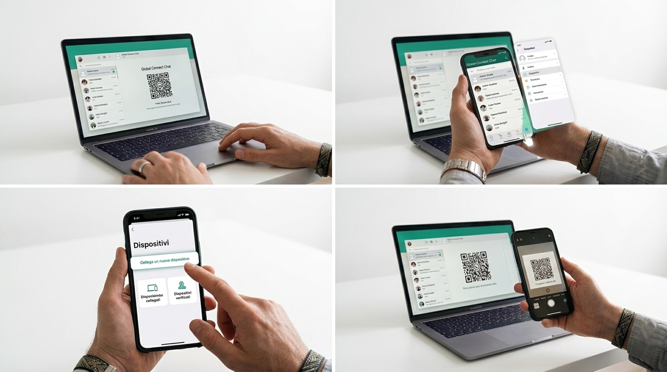 QR Code per accedere a whatsapp web